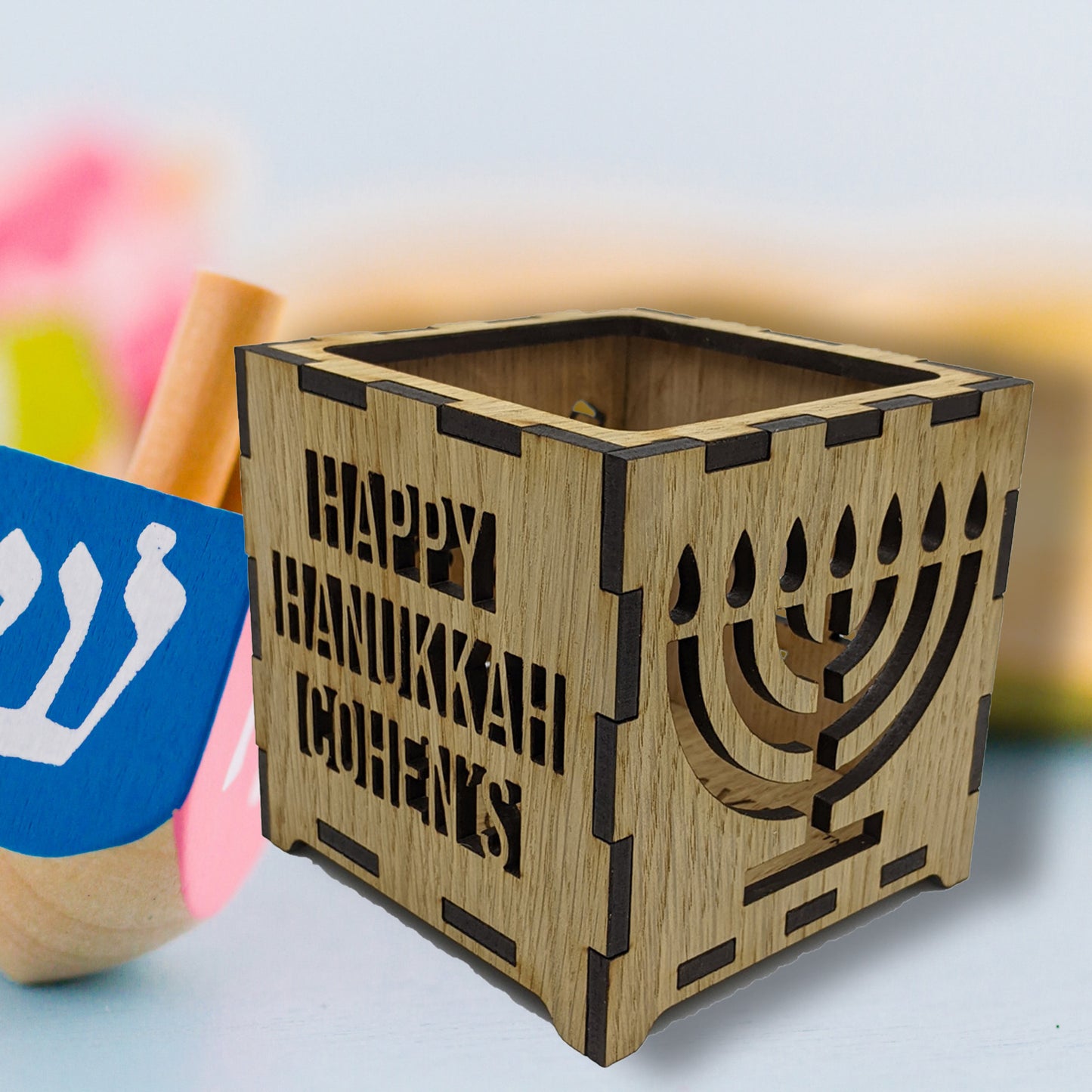 Wooden Hanukkah Lantern Personalised Gift