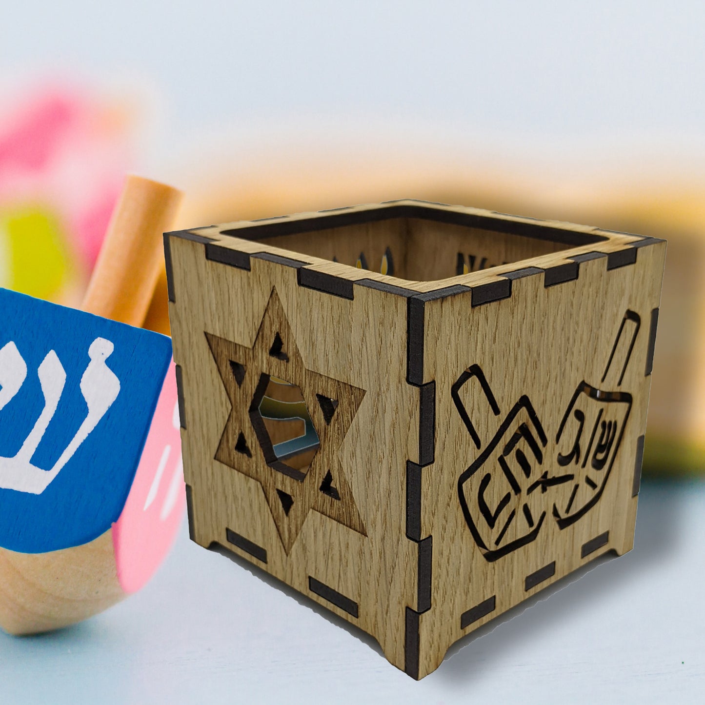 Wooden Hanukkah Lantern Personalised Gift