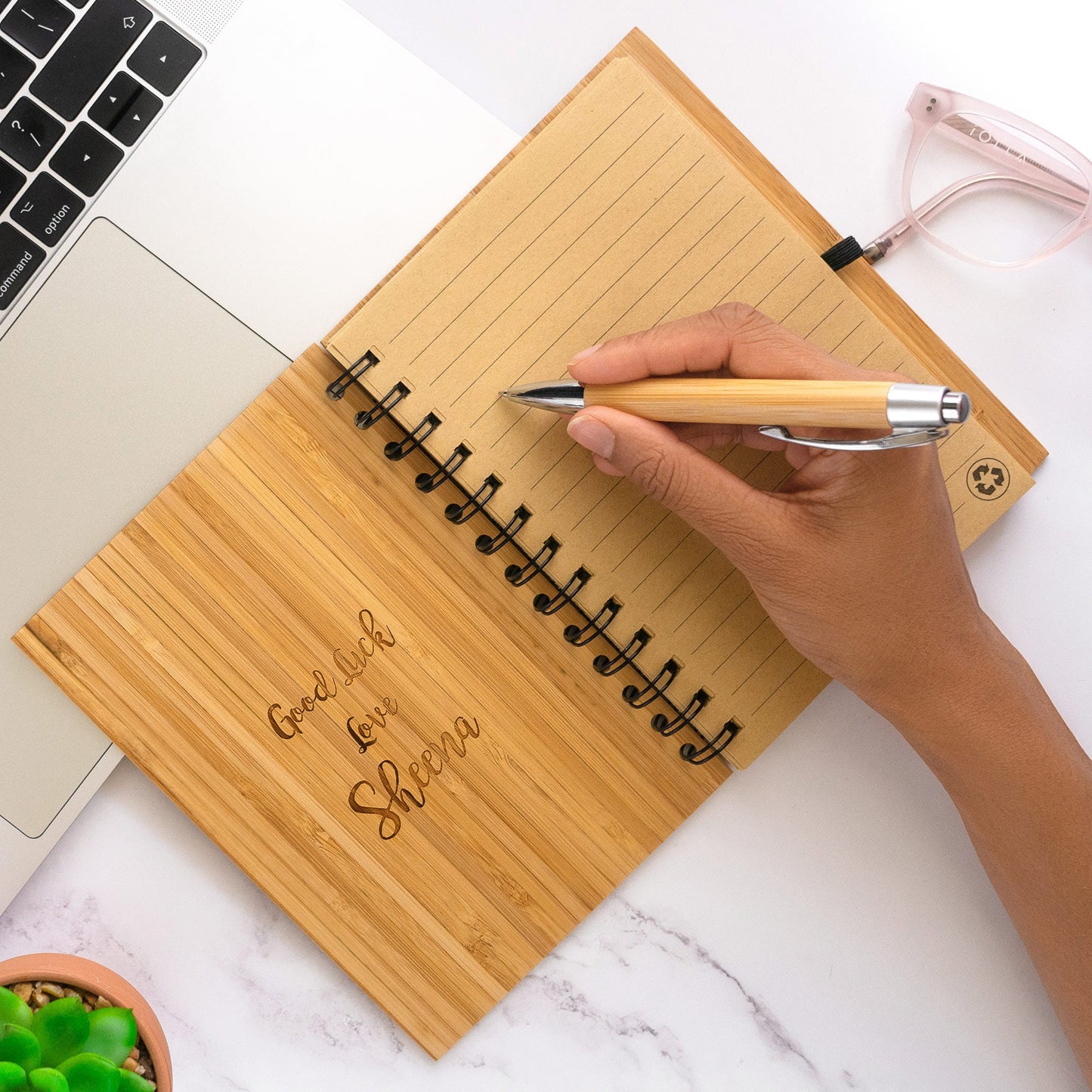 Australian Adventure Personalised A5 Bamboo Notebook / Travel Diary / Journal - Eco Friendly Sustainable Gift for Travellers